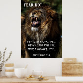 Poster Crainte non Lion ruiner la Bible chrétienne Verse (Cuisine)