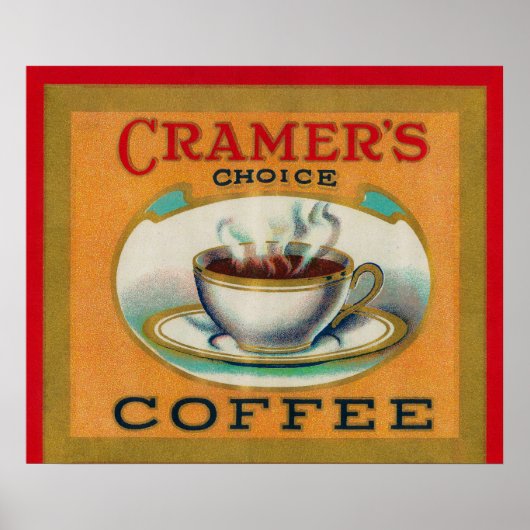 Poster Cramer's Choice Coffee Étiquette (Devant)