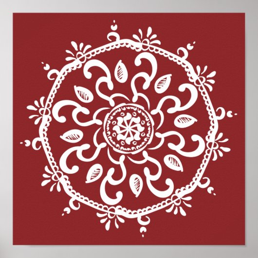 Poster Cranberry Mandala (Devant)