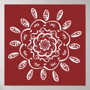 Poster Cranberry Mandala