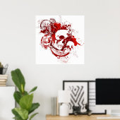 Poster crâne (Bureau à domicile)