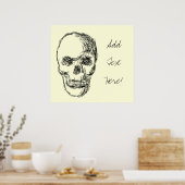 Poster Crâne. (Cuisine)