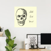 Poster Crâne. (Bureau à domicile)