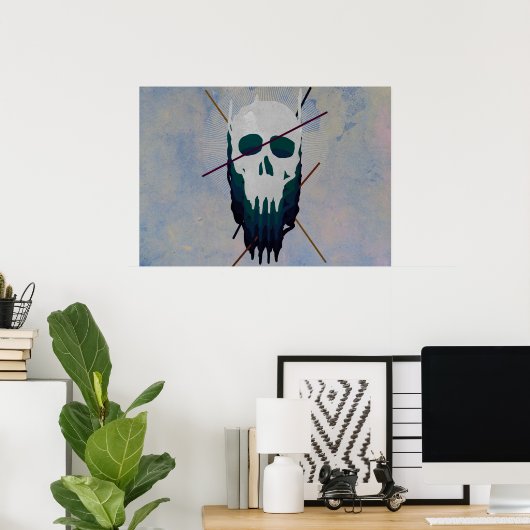 Poster crâne (Bureau à domicile)