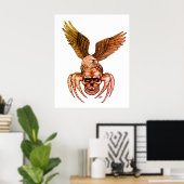 Poster Crâne à aigle (Bureau à domicile)