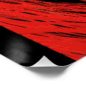 Poster Crâne à capuchon en rouge vif (Coin)