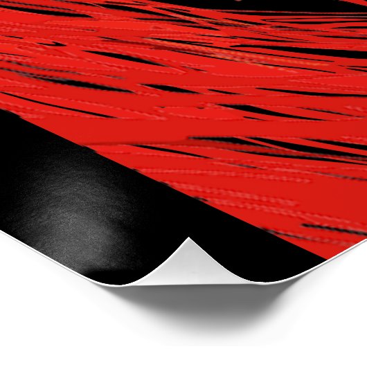 Poster Crâne à capuchon en rouge vif (Coin)