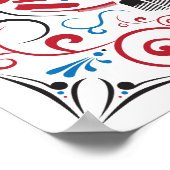 Poster crâne à sucre de barbershop (Coin)