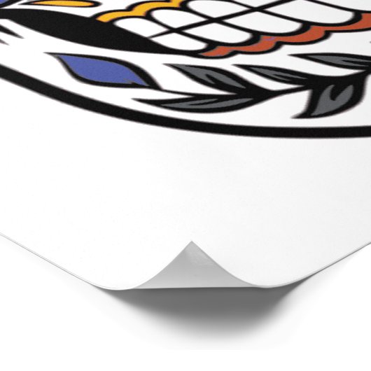 Poster Crâne à sucre Dia De Los Muertos (Coin)