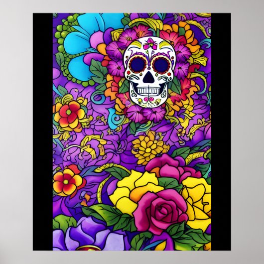 Poster Crâne à sucre - Día de los Muertos Delight (Devant)