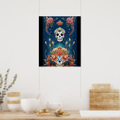 Poster Crâne à sucre - Fête de Dia de los Muertos (Cuisine)