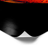 POSTER CRÂNE ABSTRAIT ART COLORÉ MODERNE TENDANCE (Coin)