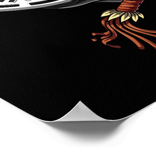 Poster Crâne amérindien en chef (Coin)