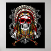 Poster Crâne amérindien en chef (Devant)