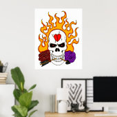 Poster Crâne anti-Valentine (Bureau à domicile)