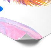 Poster Crâne aquarelle en blanc (Coin)