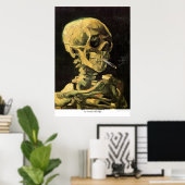 Poster Crâne avec cigarette brûlante par Vincent van Gogh (Bureau à domicile)