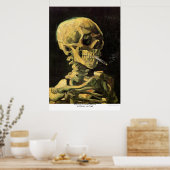 Poster Crâne avec cigarette brûlante par Vincent van Gogh (Cuisine)