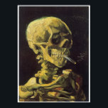 Poster Crâne avec Cigarette brûlante, Van Gogh<br><div class="desc">Crâne avec Cigarette brûlante,  hiver 1885-1886 Vincent Van Gogh (1853-1890) Ce tableau réalisé dans le style impressionniste par Van Gogh est d'un crâne et d'os des épaules supérieures d'un humain. Dans le crâne,  la bouche est une cigarette qui brûle. Le tableau est réalisé sur un arrière - plan noir.</div>