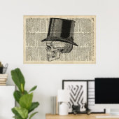 Poster Crâne avec steampunk casquette (Bureau à domicile)