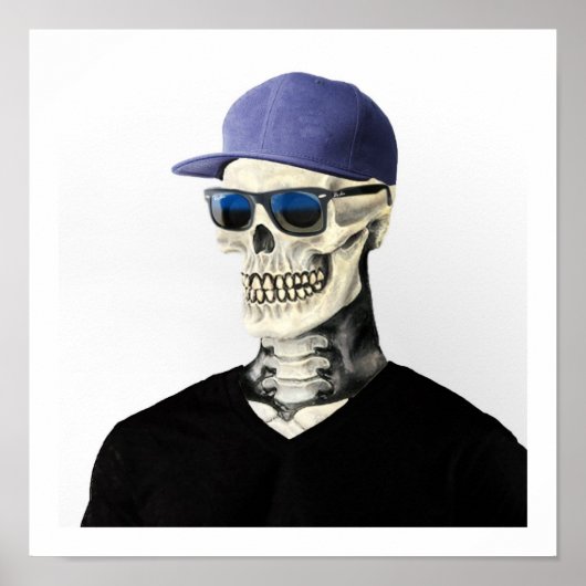 Poster Crâne avec Swagger (Devant)