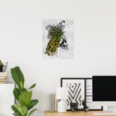 Poster Crâne avec tête de plume (Bureau à domicile)