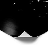 Poster Crâne blanc d'Halloween effrayante (Coin)