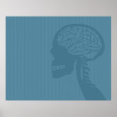 Poster crâne bleu (Devant)