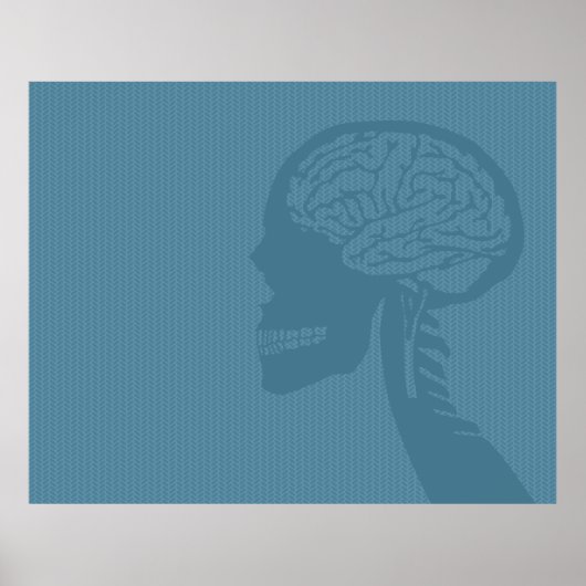 Poster crâne bleu (Devant)