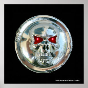 POSTER CRÂNE CHROME