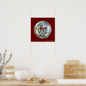 POSTER CRÂNE CHROME (Cuisine)