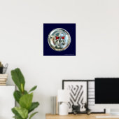 POSTER CRÂNE CHROME (Bureau à domicile)