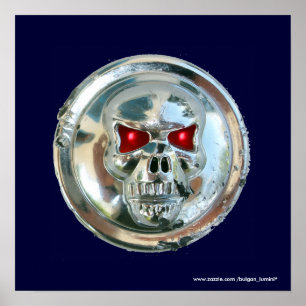 POSTER CRÂNE CHROME