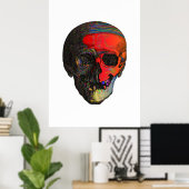 Poster Crâne coloré (Bureau à domicile)