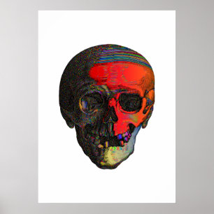 Poster Crâne coloré
