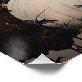 Poster Crâne corbeau et peinture Citrouille blanche (Coin)