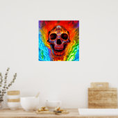 Poster Crâne couleur (Cuisine)