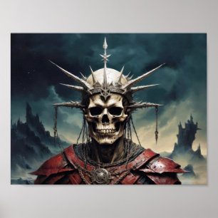 Poster Crâne couronné fantôme des morts