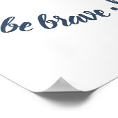 Poster Crâne de Boho et pivoines bleues | Sois Courageux, (Coin)