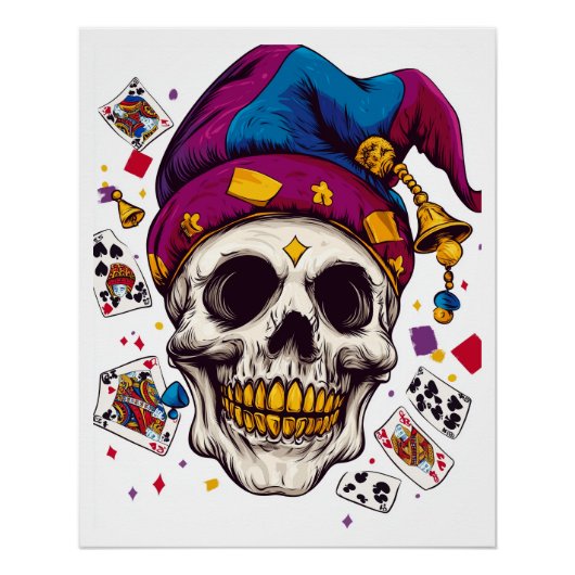 Poster Crâne de Bouffon Farceur (Devant)
