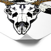 Poster crâne de cerf mule (Coin)
