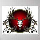 Poster crâne de cerf mule (Devant)