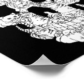 Poster Crâne de chat Kitty Skeleton Halloween Goth Punk E (Coin)