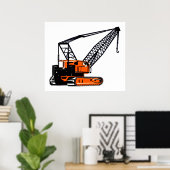 Poster Crane de construction orange (Bureau à domicile)