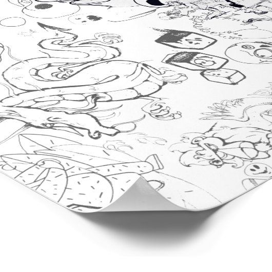 Poster Crâne de Doodle (Coin)