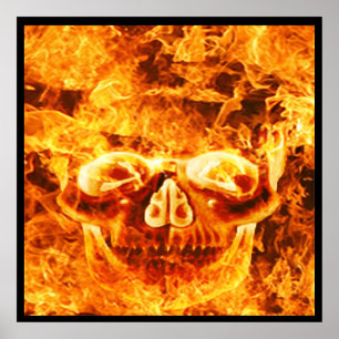 Poster Crâne de feu flamboyant