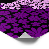 Poster Crâne de fleurs sauvages violettes (Coin)