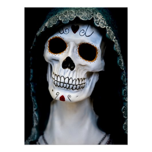 Poster Crâne de Jour des Morts (Devant)
