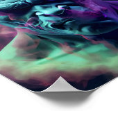 Poster crâne de l'âme démon néon (Coin)