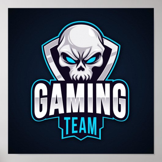 Poster Crâne de l'équipe de jeu (Devant)